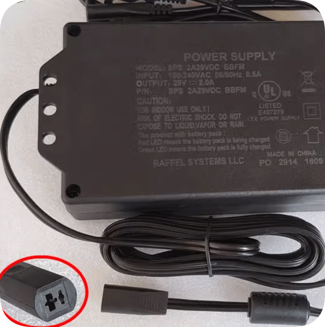*Brand NEW*29V 2A 58W Power Adapter SPS 2A29VDC BBFM Electric Sofa Table Bed and Cabinet Two-Prong Charging Ca