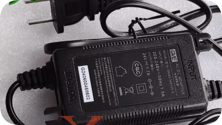 *Brand NEW*GVE 24V 1.7A Power Adapter GM43-240170-D Round Port Charging Cable 40.8W Transformer