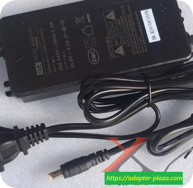 *Brand NEW*GVE Crown Yuda 24.0V 4.0A Power Adapter GM96-240400-D Charging Cable DC 24V 4A Transformer