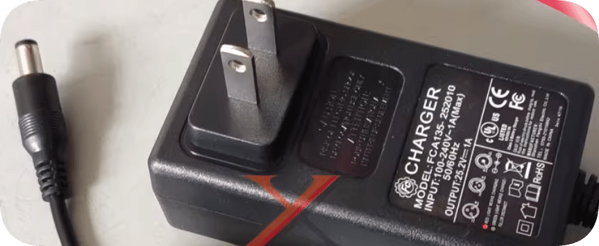 *Brand NEW*Fengchi 25.2V 1A power adapter for power tools lithium battery round-pin DC plug charging cable and