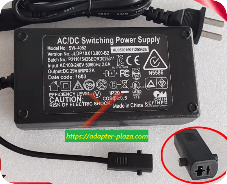 *Brand NEW*29V 2A power adapter SW-4052 charging cable JLDP.10.013.000.B2 sofa/chair/bed transformer