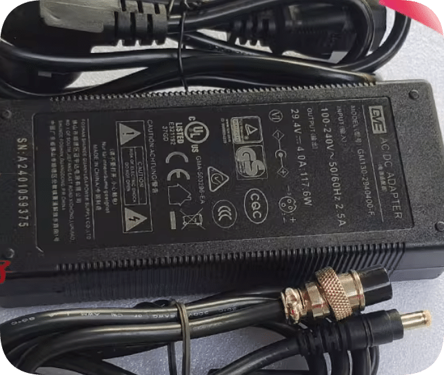 *Brand NEW*GVE GM130-2940400-F Charging Cable 117.6W Transformer 29.4V 4A Power Adapter