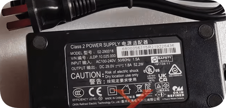 *Brand NEW*Jiaxing Lihai 29.0V 1.8A power adapter cable, model 02-290018, Shayifa transformer 52.2W
