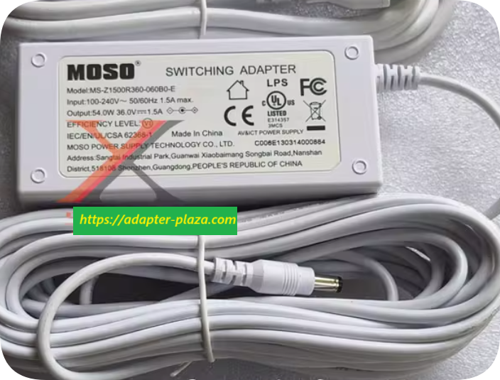 *Brand NEW* MOSO MS-Z1500R360-060B0-E 36V 1.5A 54W AC ADAPTER Power Supply *Brand NEW* MOSO MS-Z1500R360-060B0-E 36V 1.5A 54W AC ADAPTER Power Supply