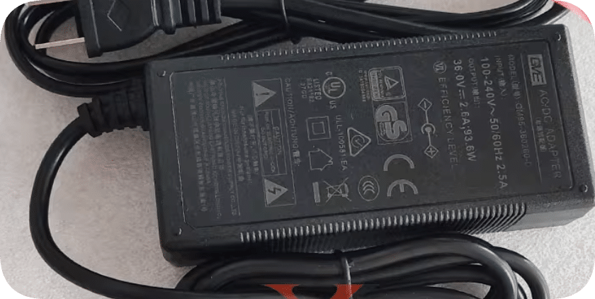 *Brand NEW*GVE 36V 2.6A Power Adapter GM95-360260-D Charging Cable DC Transformer 93.6W