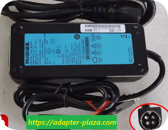 *Brand NEW*HUGHES 12V 2.45A 48V 0.43A Power Adapter YM-2051D Four-Pin Two-Set Voltage Transformer