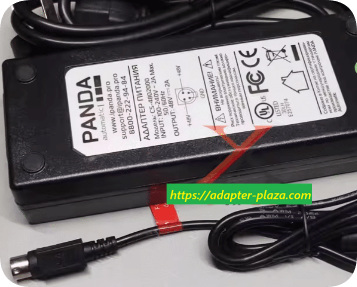 *Brand NEW* PANDA 48V 2A power adapter universal DC 48V 1.5A 1A round four-pin 4-core POE charging cable with