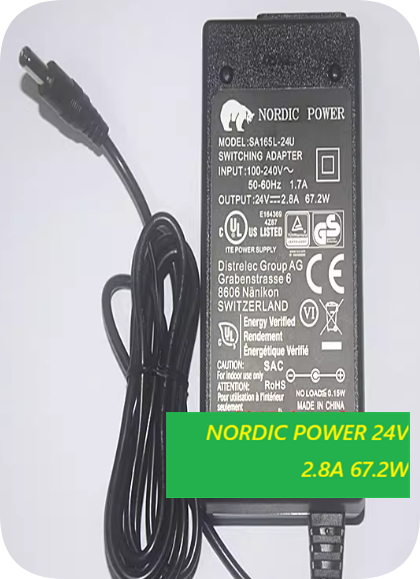 *Brand NEW*Original NORDIC POWER 24V 2.8A 67.2W power adapter SA165L-24U with dedicated port *Brand NEW*Original NORDIC POWER 24V 2.8A 67.2W power adapter SA165L-24U with dedicated port