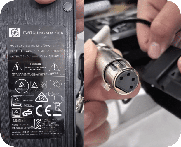 *Brand NEW*24V 10.4A/24.0V 10.4A 249.6W XLR connector four-hole Compatible with FJ-SW202924010400 power supply
