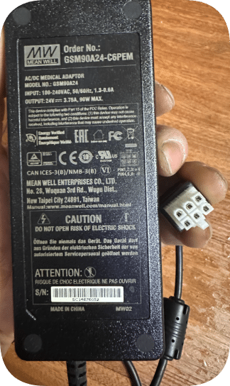 *Brand NEW*Mean Well GSM90A24-C6PEM Power Adapter 24V 3.75A 6-pin 6-hole Charger Cable Transformer Cable