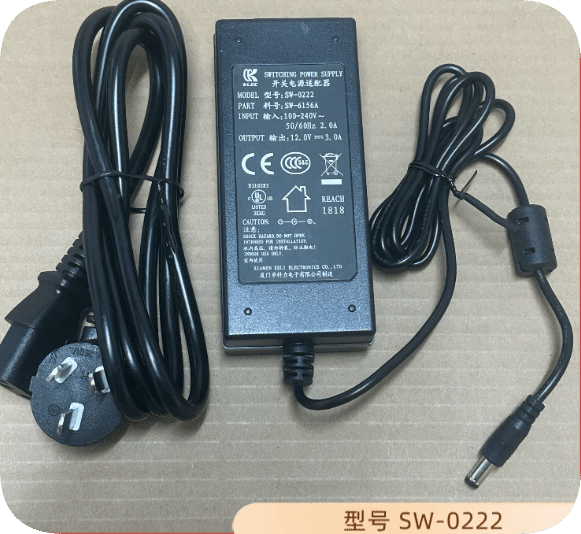 *Brand NEW* KLEC 12V 3A SW-0222/SW-6156A round connector 5.5*2.1mm. Power Supply
