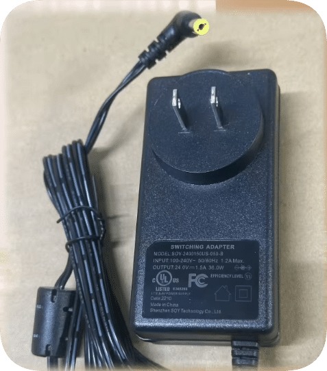 *Brand NEW*Soyuan SDY-2400150US-050-B 24V 1.5A round connector 5221mm power adapter charger