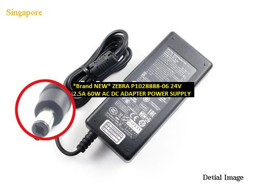 *Brand NEW* ZEBRA 24V 2.5A P1028888-06 60W AC DC ADAPTER POWER SUPPLY