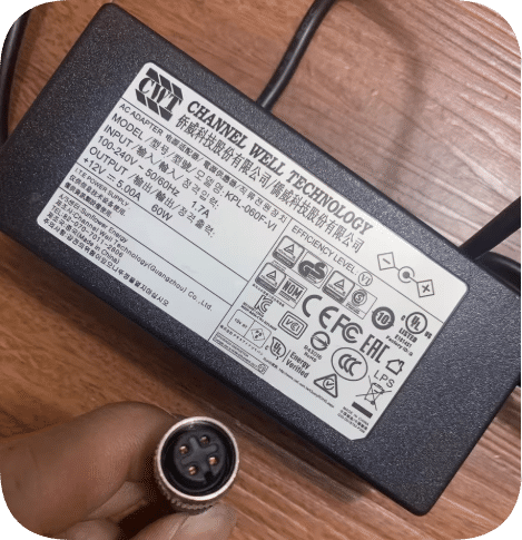Brand New CWT KPL-060F-VI 12V 5A 60W AC Adapter | 4-Hole 4-Core Charger for Concrete Press Paver Transformer