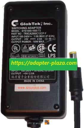 *Brand NEW* GLOBTEK 5V 2A AC DC Adapter SYS1089-1005-T3 POWER SUPPLY