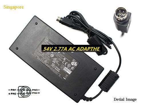 *Brand NEW* NUA5-6540277-L1 LEI 54V 2.77A-4PIN AC ADAPTHE POWER Supply - Click Image to Close