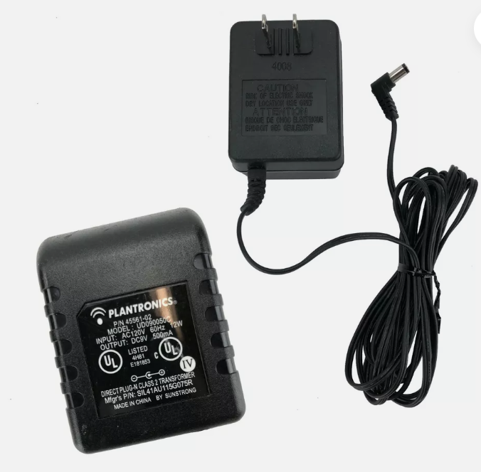 *Brand NEW*Original Plantronics 9V 0.5A AC Adapter UD090050C for Wireless Headset Systems Power Supply - Click Image to Close