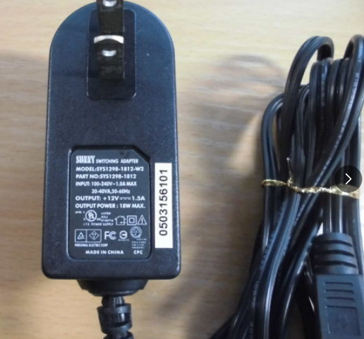 *Brand NEW* SUNNY SYS1298-1812-W2 DC12V1.5A AC ADAPTER Power Supply