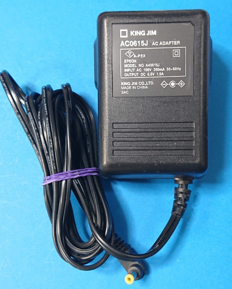 *Brand NEW* KINGJIM AC0615J 6.5V 1.5A AC ADAPTER Power Supply - Click Image to Close