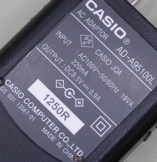 *Brand NEW* 9.5V 0.9A 900mA AC/DC ADAPTER CASIO AD-A95100L Power Supply