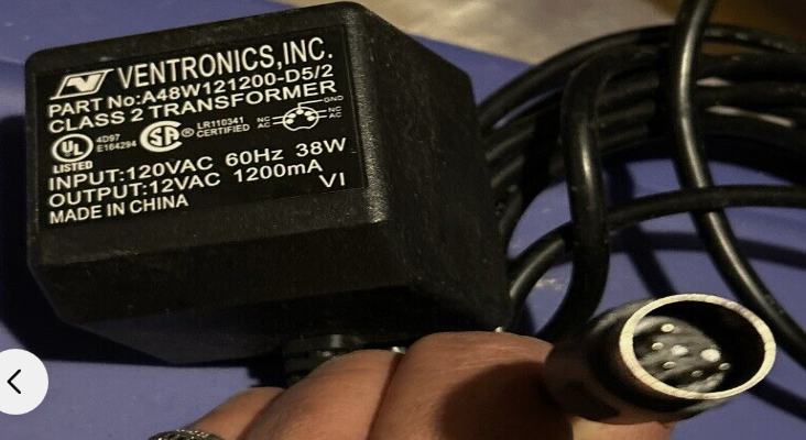 *Brand NEW*Ventronics 12VAC 1200mA 38W AC/DC Adapter A48W121209-D5/2 Class 2 Transformer Power Supply