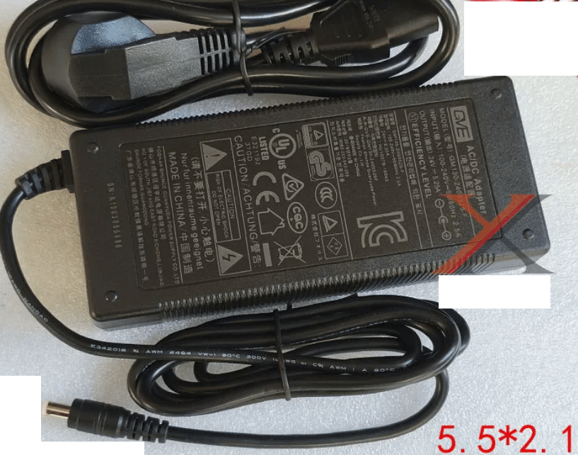 New GVE 24V DC 5.25A GM130-2400525-F GM130-2400525-D AC DC ADAPTER