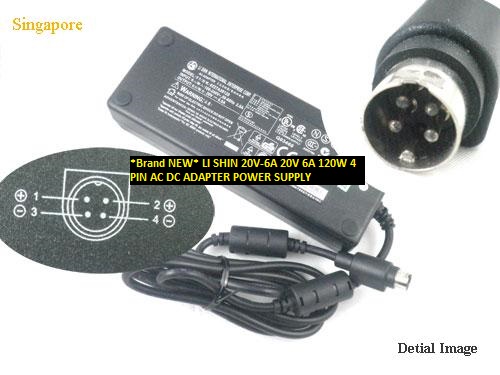 *Brand NEW* LI SHIN 4 PIN 20V-6A 20V 6A 120W AC DC ADAPTER POWER SUPPLY