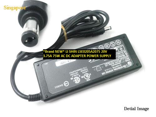 *Brand NEW* 20V 3.75A LI SHIN 75W LSE0205A2075 AC DC ADAPTER POWER SUPPLY