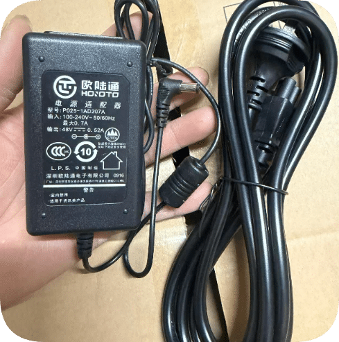 *Brand NEW* HOIOTO Power Adapter P025-1AD207A Output: 48V 0.52A, Round Connector 5.5 x 2.1mm Power Supply