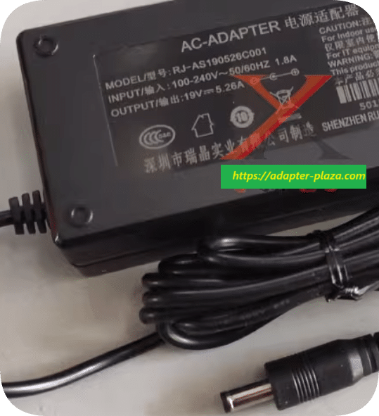 *Brand NEW*Ruijing 19V 5.26A power adapter RJ-AS190526C001 charging cable projector 100W transformer