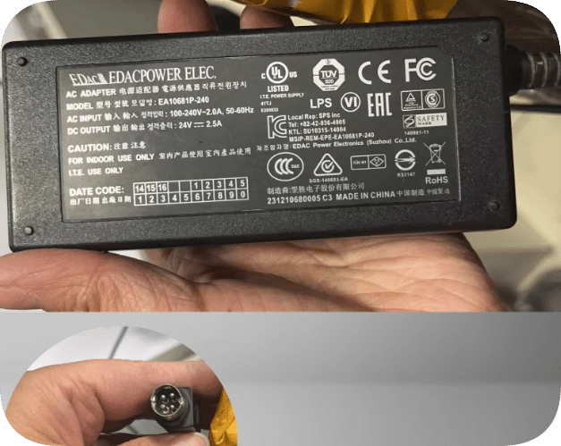 *Brand NEW*Suitable for EA10681P-240 Yisheng EDAC power adapter 24V2.5A round port four-pin charger cable *Brand NEW*Suitable for EA10681P-240 Yisheng EDAC power adapter 24V2.5A round port four-pin charger cable