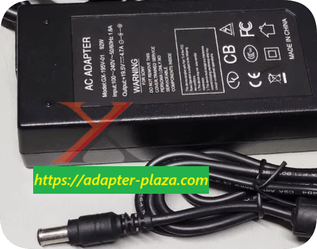 *Brand NEW*GX-195V-01 SONY 19.5V 4.7A Power Adapter VGP-AC19V36/26/42/32 Laptop Charger Cable