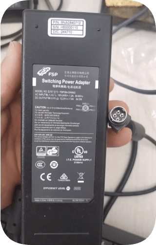 *Brand NEW*FSP084-DHAN3 power adapter FSP 12V 7A four-pin 4-hole gas station cash register charger