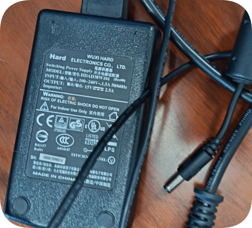 *Brand NEW*Applicable to HDAD3NW101 SJ-15030009 scanner power adapter 15V2.5A round port charger cable DC15V