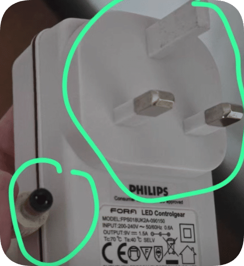 *Brand NEW*Suitable for PHILIPS power supply 9V1.5A round port charger cable FPS018UK2A-090150 desk lamp adapt