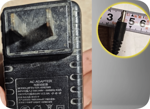 *Brand NEW*Electronic balance scale TDX-0502500 power adapter 5V2.5A small port charger cable 5V 3.5*1.35mm