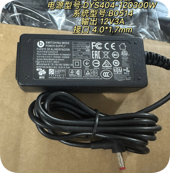 *Brand NEW*Dongsong Power Adapter DYS404-120300W B0514, 12V 3A output, 4.0*1.7mm connector