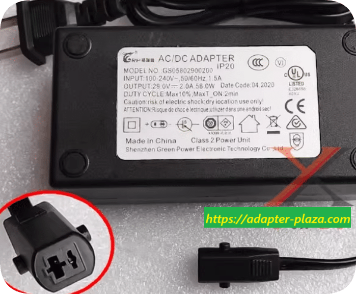 *Brand NEW*Sofa chair bed transformer GS05802900200 29V 2A AC/DC ADAPTER Power Supply
