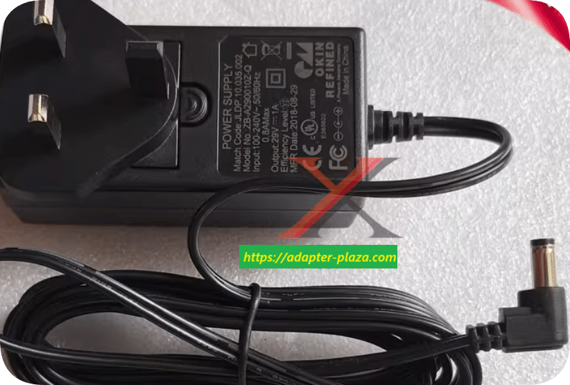 *Brand NEW*29V 1A power adapter ZB-A290010Z-Q charging cable with round head 5521 connector and transformer