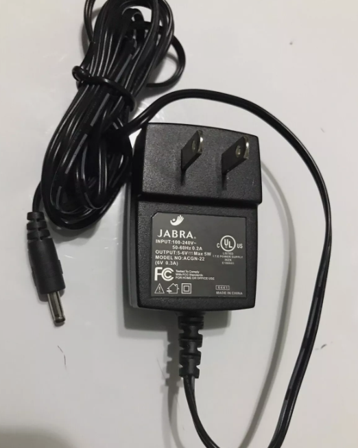 *Brand NEW*Genuine Jabra ACGN-22 5-6V 0.3A AC Adapter (only) Power Supply